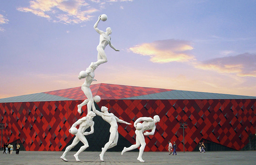 濟甯體(tǐ)育中心運動系列雕塑